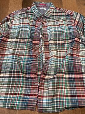Tommy Bahama Men's Plaid Button-Down Shirt in Red, Green & Blue